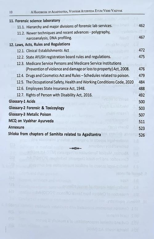 A Handbook of Agad Tantra,Vyavahara Ayurveda Evum Vidhi Vaidyak